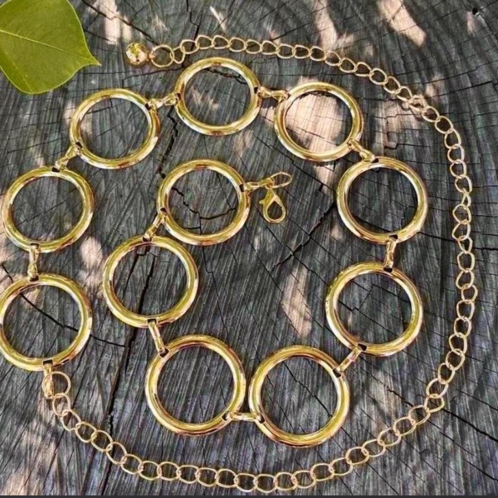 Gold Open-Circle Link belt for Women